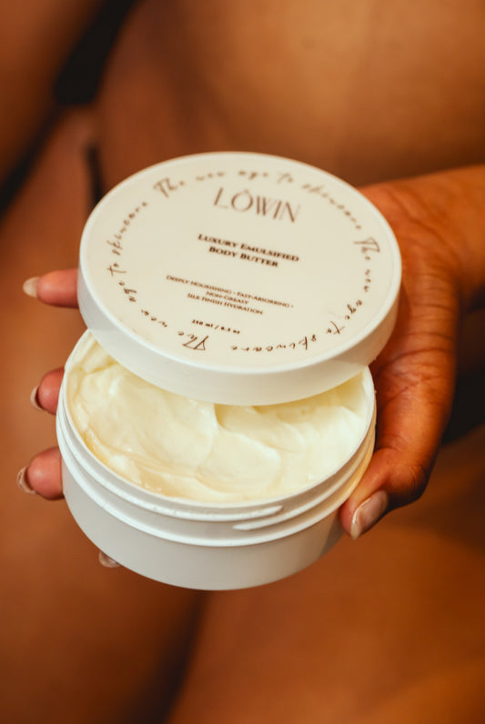 Luxury Emulsified Body Butter for Dry Skin – Deep Hydration with Squalane, Shea, Cocoa & Mango Butter