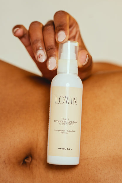 6 in 1 Intense Face & Body Oil Treatment – Glow & Anti-Aging with Coenzyme Q10, Bakuchiol & Squalane