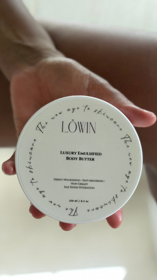 Luxury Emulsified Body Butter for Dry Skin – Deep Hydration with Squalane, Shea, Cocoa & Mango Butter