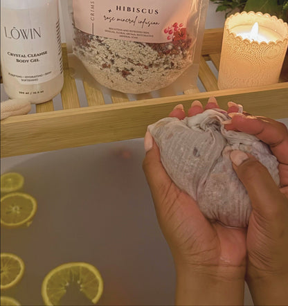 Verdant Serenity Bath Tea – Lavender, Chamomile, Dead Sea Flakes & Colloidal Oatmeal